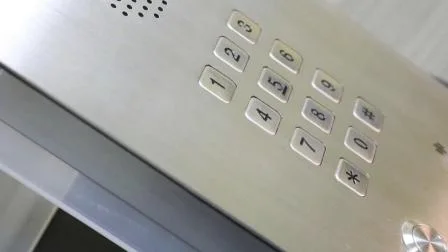 아날로그/SIP 클린룸 전화기, 스테인레스 스틸 하우징과 키패드를 갖춘 매립형 엘리베이터 전화기